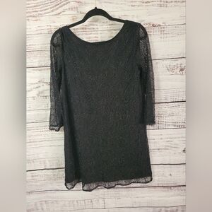 Zara S Black lace dress